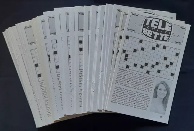 Enigmistica - Lotto n°1 di 50 Libretti (800 pagine) serie Tele Sette