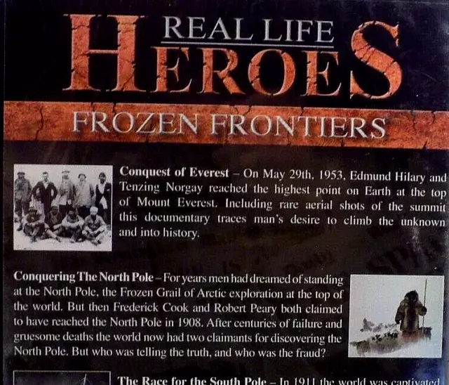 Real Life Heroes  Frozen Frontiers DVD Conquest Of Everest / North & South Pole 3