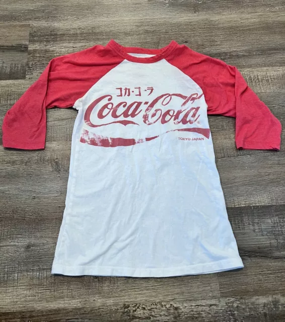 Women’s VINTAGE ENJOY COCA-COLA Official COKE Tokyo Japan Raglan T-Shirt Size S