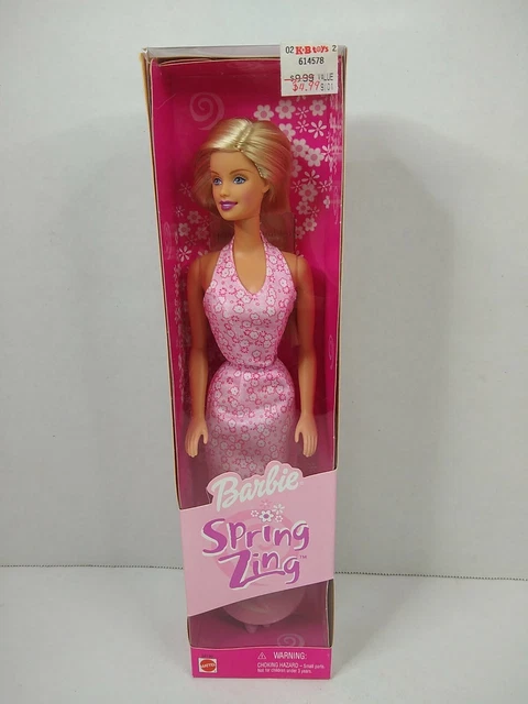 Barbie Spring Zing Doll 2001 - NIB - Model No. 56199 Mattel NRFB NEW Pink Dress