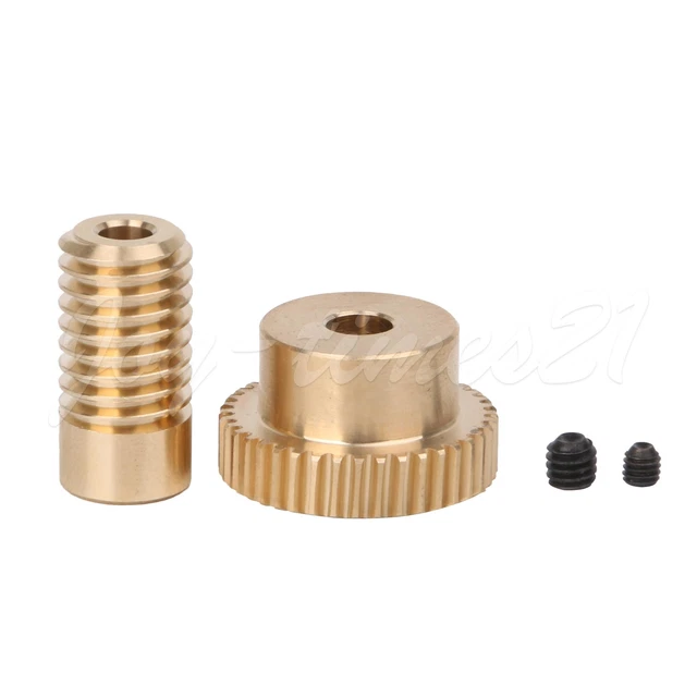 Brass 6mm Hole Diameter Turbine Gear Shaft & 40T Wheel Set for DIY Part
