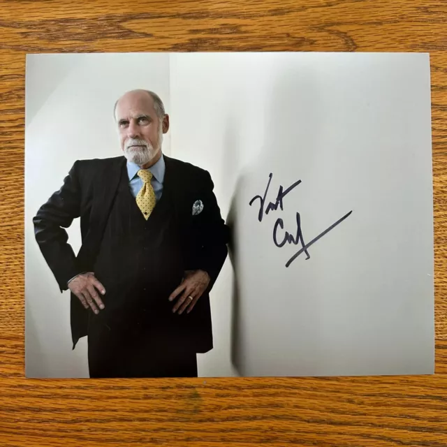 Vint Cerf Signed 8x10 Photo Father of the Internet Pioneer Autograph