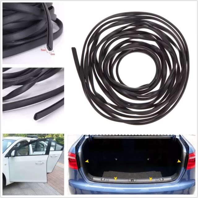 6Meter Black Car Door Moulding Rubber Strip Trim Guard Edge Protector Kit U-Type