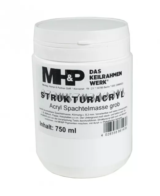 MHP Strukturacryl acrílico espátula aproximadamente diferentes tamaños