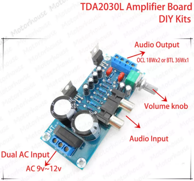 TDA2030L Amplifier Amp board DIY kit BTL/OCL TDA2030A TDA2030 for Audio Hifi