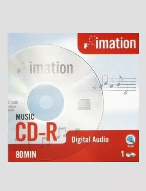 2 X IMATION CD-R Audio 80 min Blank CD-R Audio For Music Use Only Neuf New Neu 