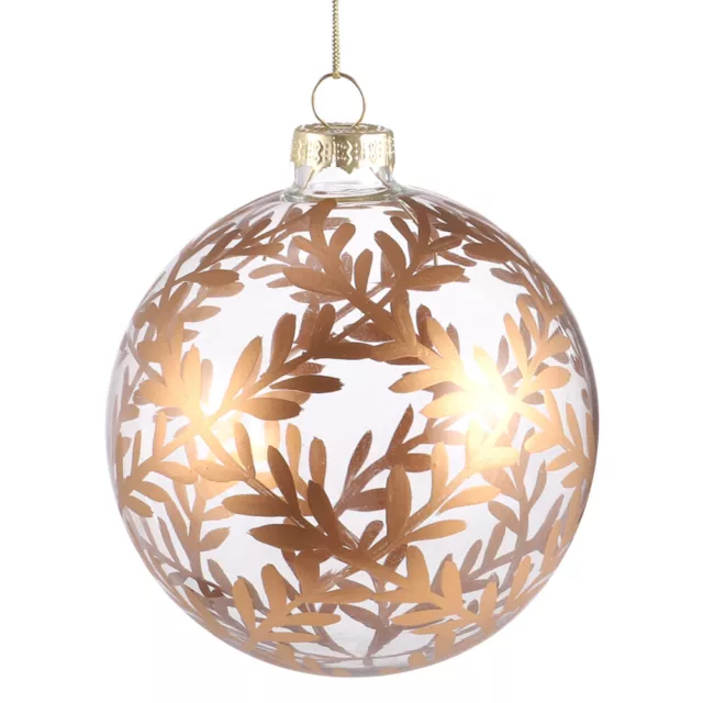 8cm-diameter Sphere Garland Decor Snowflake Glass Transparent Ball