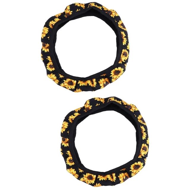 2 Pack Lenkradabdeckung Autorad Warmer Schutz Gestrickte Zubehör
