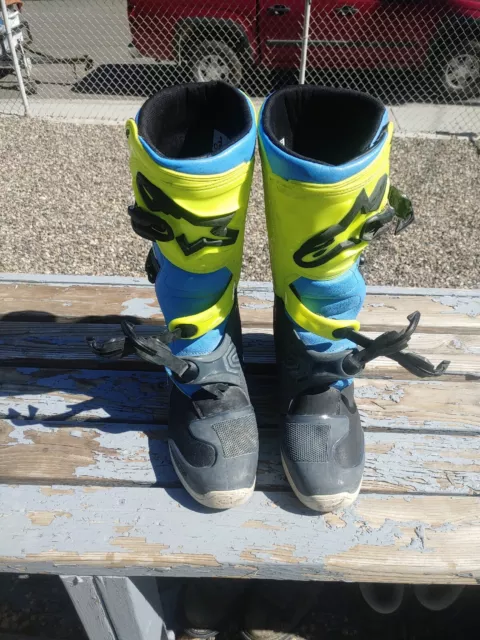 Alpinestars Tech 3 Boots Black gray flo yellow Adult Size US 9