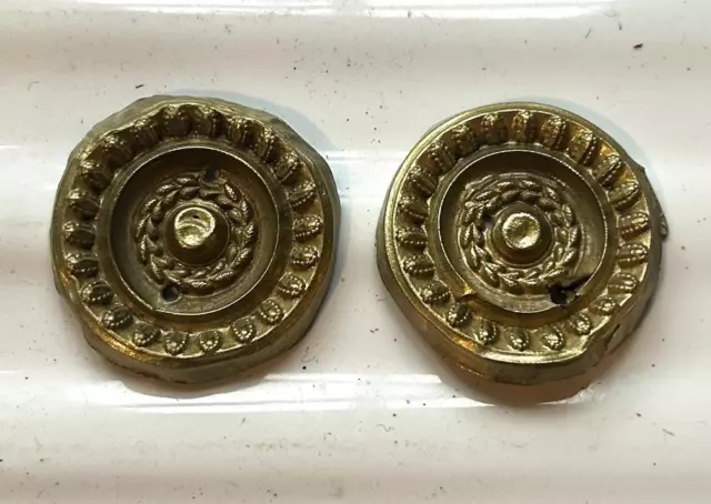 Antique Gilt Swan Neck Caps - Clockmakers Spares - Clock Parts