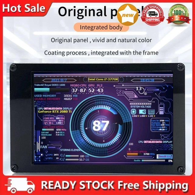 3.5 INCH IPS PC Case Moniror CPU GPU RAM HDD PC Secondary Screen ...