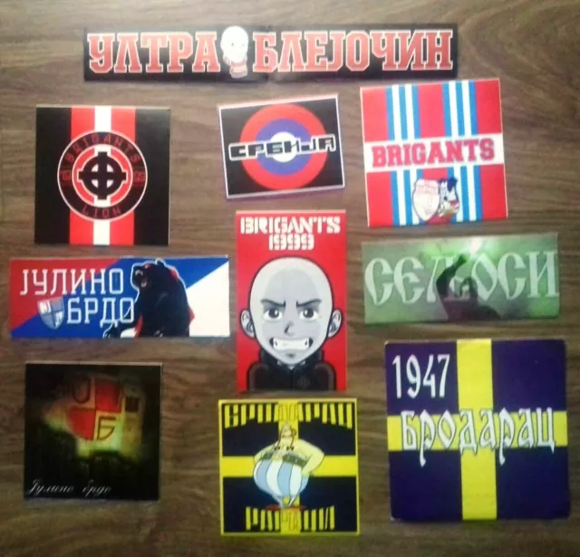 12 x Football Ultras Stickers Radnički Kragujevac-DEVILS