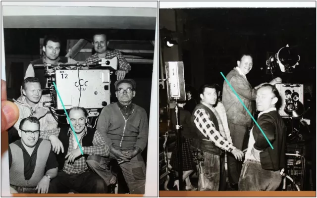 CCC Film ( Artur Brauner ) ,Männer an der Kamera ,2 alte Original Fotos
