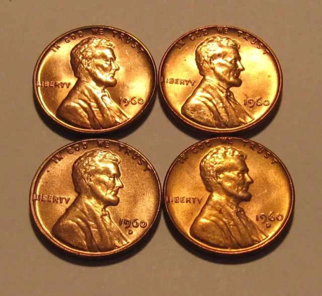 1960 PD Small / Lg Date Lincoln Cent Penny - BU Condition - 129SA