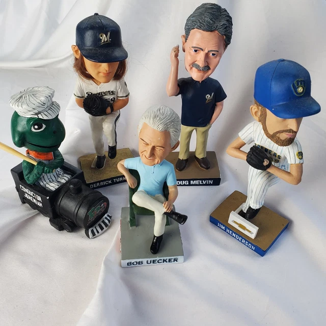 Milwaukee Brewers Bobblehead Lot Of 5 Bob Uecker Turnbull + Green Bay Bullfrogs