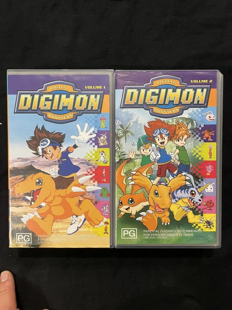 Digimon Digital Monsters VHS Volume 1 & 2 VHS