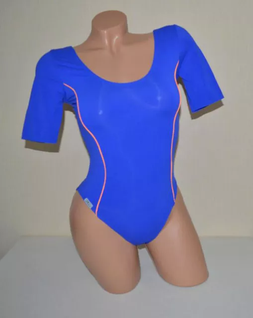 *NEU* Blauer Sportbody Gymnastikbody Tanzbody Kurzarm von GRIGO, Gr. S 36/38