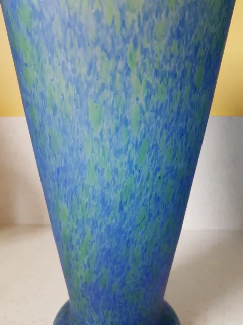 ART DECO - paire de vases en verre nuances de bleus et verts, magnifiques. 2