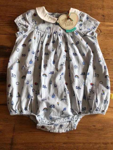 Little Bird By Jools Oliver Baby Romper 0-1 Month Summer Rainbow Kite Vintage