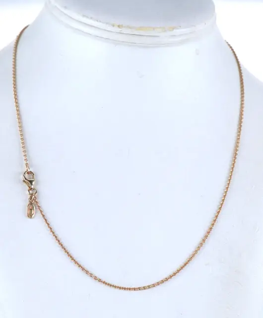 Pandora 14k Yellow Gold Signature Logo Tag 17.5" Chain Lobster Clasp Necklace