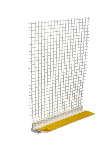 30x Anputzleiste mit Gewebe und Lippe 6 mm 200 cm = 60m Putzleiste Fensterleiste