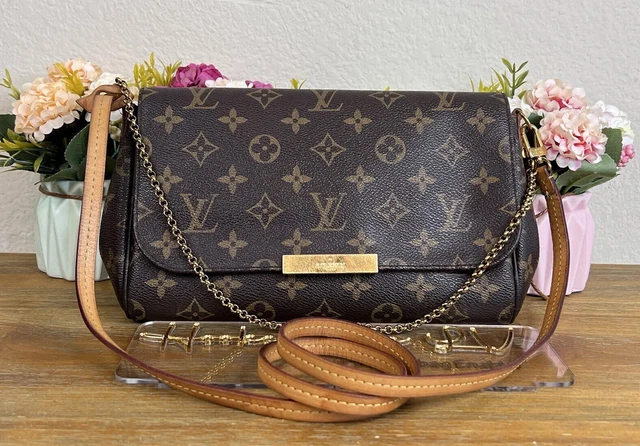 🌸 Louis Vuitton Favorite MM Monogram Chain Clutch Crossbody Bag (FL1124) 🌸