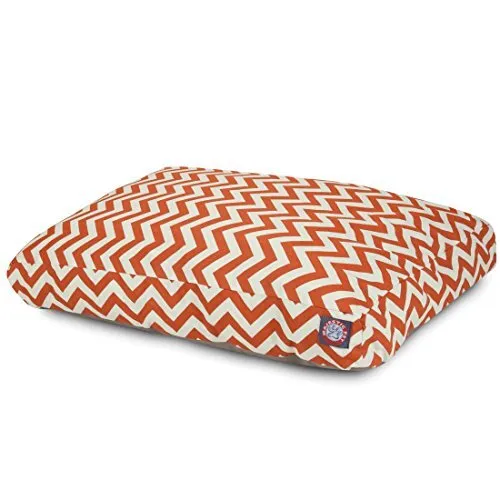 Burnt Orange Chevron Small Rectangle Indoor Outdoor Pet Dog Bed With Removabl... 2