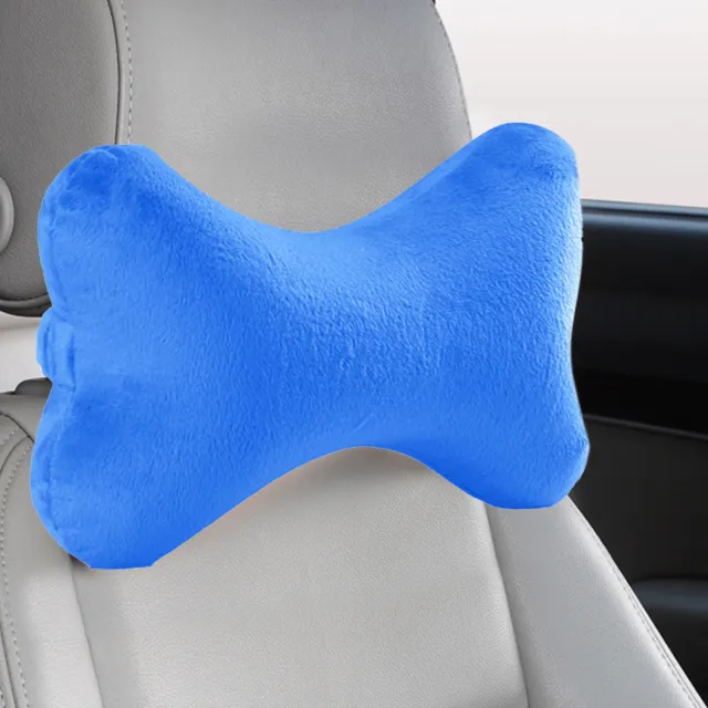Bone Shape Car Neck Pillow Head Rest Memory Foam Travel Support Cushion Blue 3