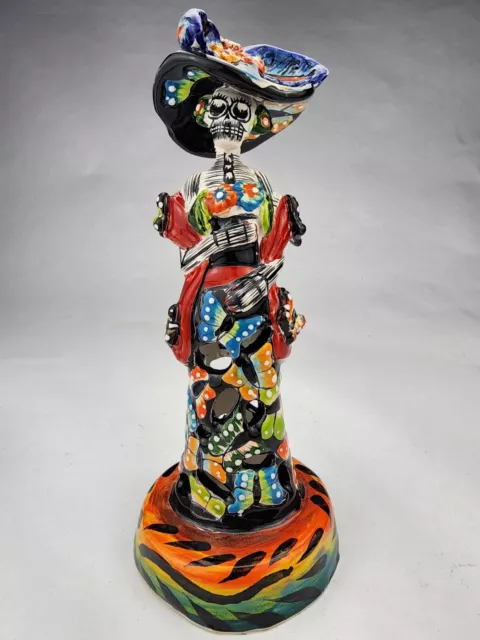 Day of the Dead Catrina Talavera Mexican Art Hand Painted Ceramic BKB