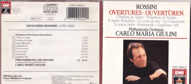 Rossini Overtures EMI cd album - Carlo Giulini