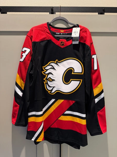 ADIDAS AUTHENTIC CALGARY Flames Johnny Gaudreau Reverse Retro Jersey ...