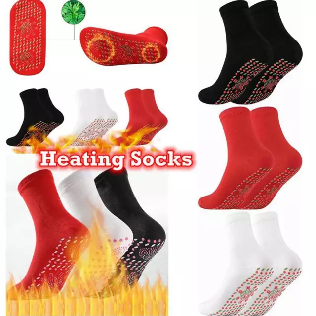 Self Heating Tourmaline Magnetic Therapy Health Socks Pain Warmth Fast Foot V7N3