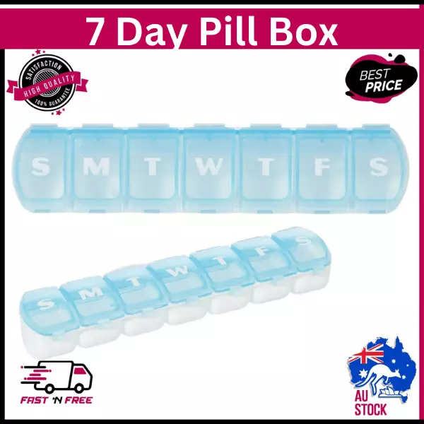 7 Day Weekly Pill Box Medicine Tablet Organizer Dispenser Container Large Case