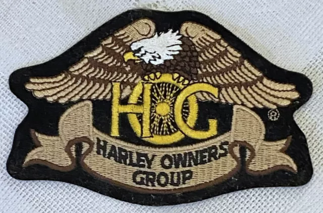 Harley Owners Group HOG Harley Davidson Black & Gold American Eagle Patch