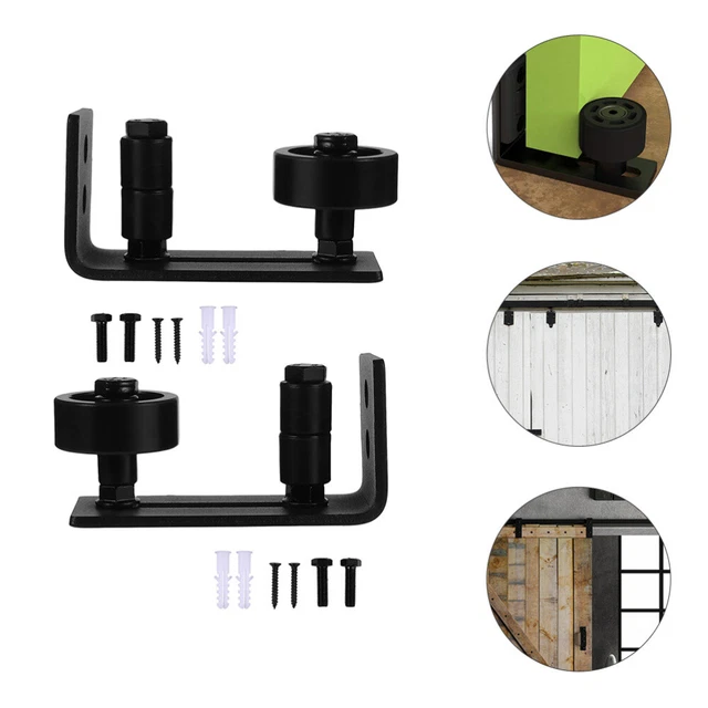 2 Pcs Barn Door Floor Stay Roller Barn Door Swing Stop Sliding Door Rollers Flat