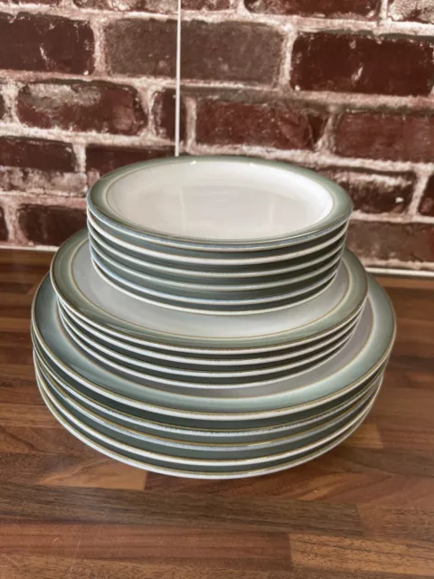 (09) 4x  Denby plates regency green