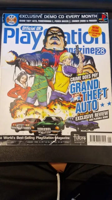 Official UK PlayStation Magazine Jan 1998. Issue 28. With Demo. Gta. Rare.