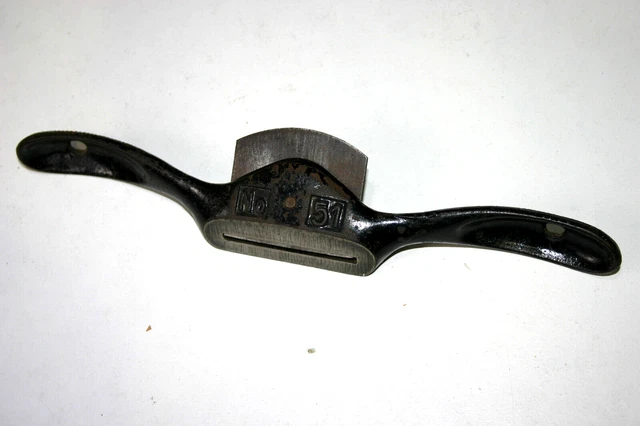 Stanley no. 51 Spoke Shave Plane (Flat Bottomed, 2inch) - Vintage Woodwork Tool 3