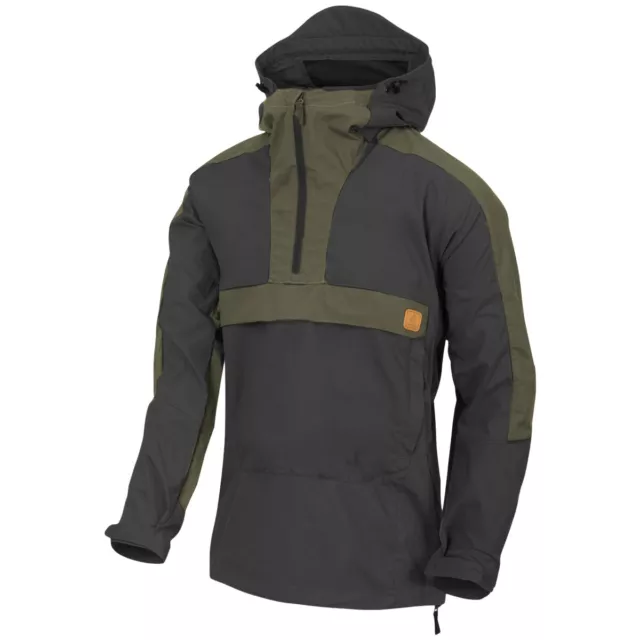 Helikon-Tex Woodsman Anorak Jacket Mens Breathable Outdoor Black Taiga Green