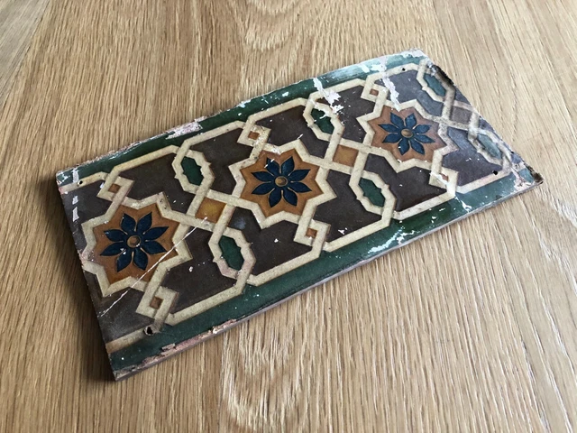 Usado - Azulejo Modernista Antiguo - 20,5 x 10,5 cm - Item for Collectors