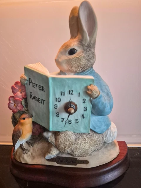 BORDER FINE ARTS Peter Rabbit 100th Anniversary Table Clock £10.79 ...
