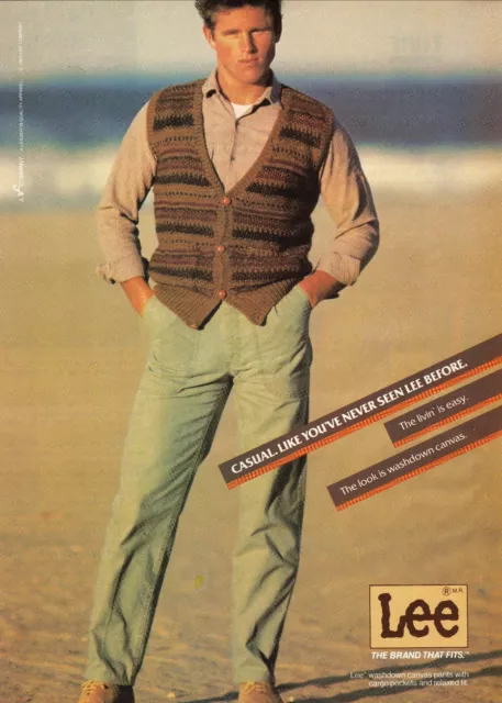 Lee Casual Pants--1985 Print Ad