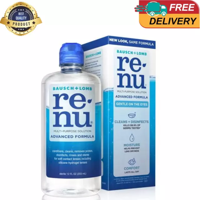 Bausch + Lomb renu Advanced Formula Multi-Purpose Eye Contact Lens Solution 12oz