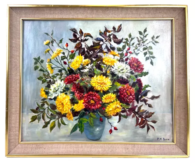 Beautiful Flower vase Oil Painting - P.M Blair