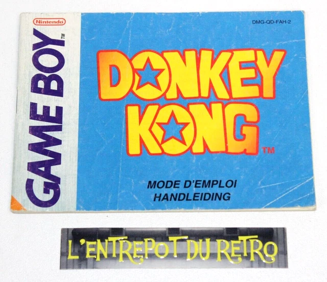 ++ notice / mode d'emploi du jeu nintendo GAME BOY DONKEY KONG ++