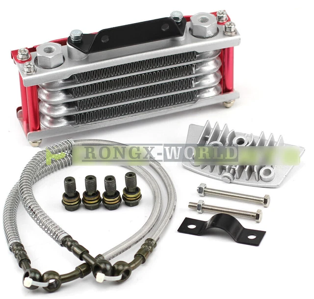 Red Oil Cooler Radiator Fit for 50 70 90 110CC Dirt Pit Bike Racing Motorcycle
