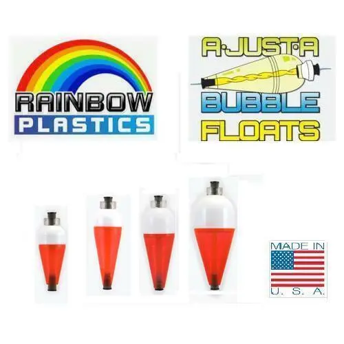RAINBOW PLASTICS A-JUST-A Bubble Red White Fishing Float Bobber Mini $6.40  - PicClick