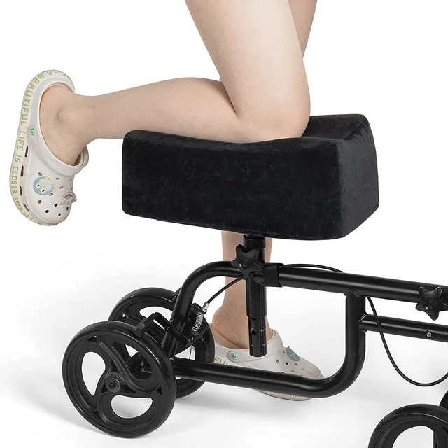Cubierta de almohadilla de scooter para rodilla espuma viscoelástica cojín andador para rodilla con cubierta extraíble Wa