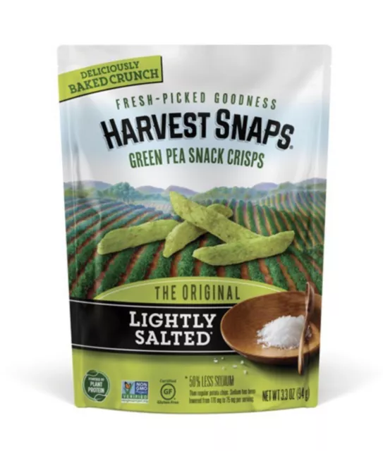 Harvest Snaps Organic Original Green Pea Snack Crisps Lightly Salted 20 oz