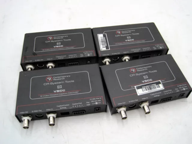 Set of 4 - Contemporary Research CR System Tools Closed Caption Decoder VCC